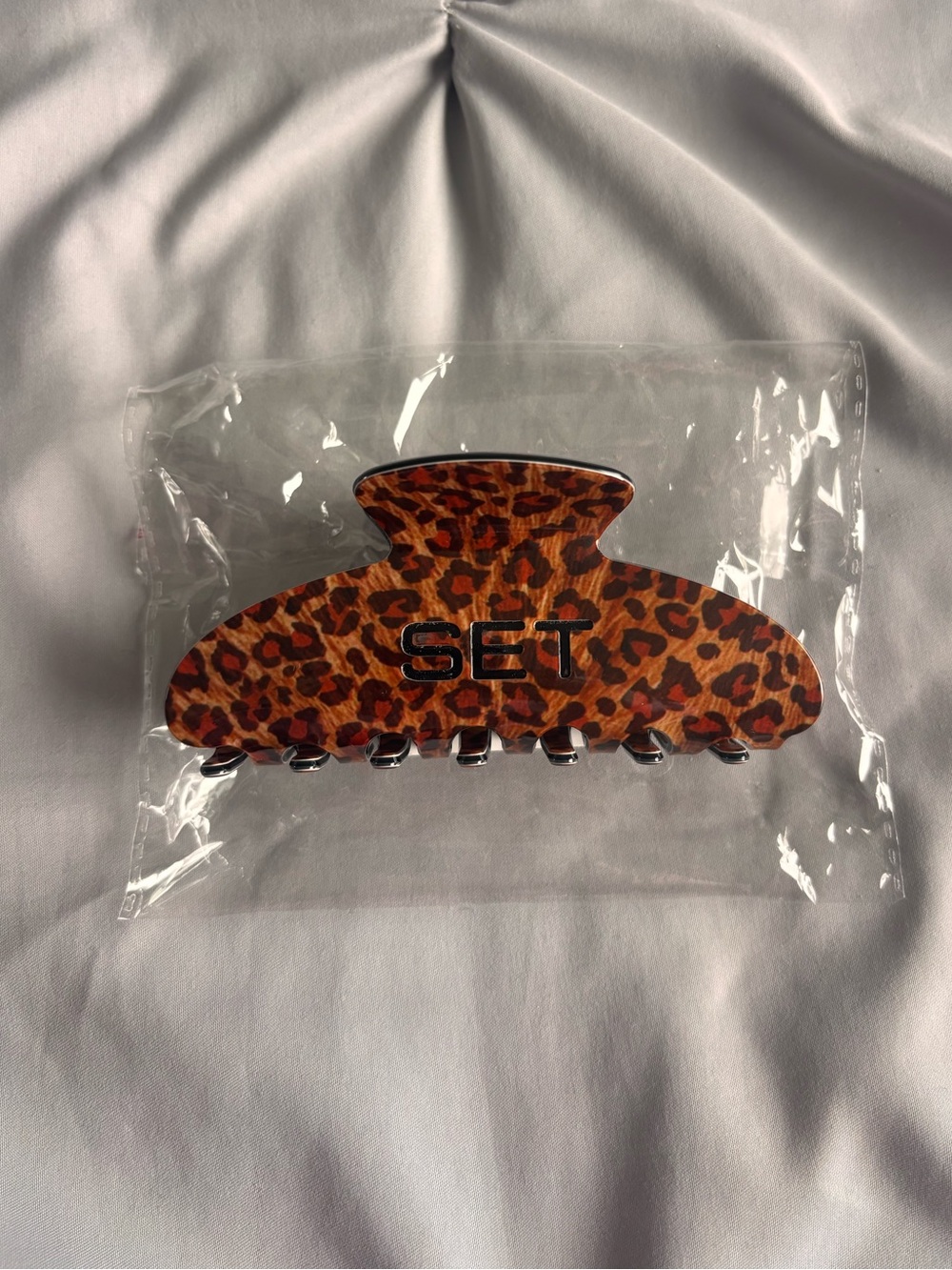 Set Active Leopard Print Hair Claw Clip SET in the Wild Savannah Clip NEW